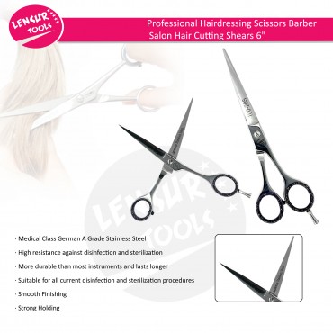 Professional Hairdressing Scissors Barber Salon Hair Cutting Shears 6"